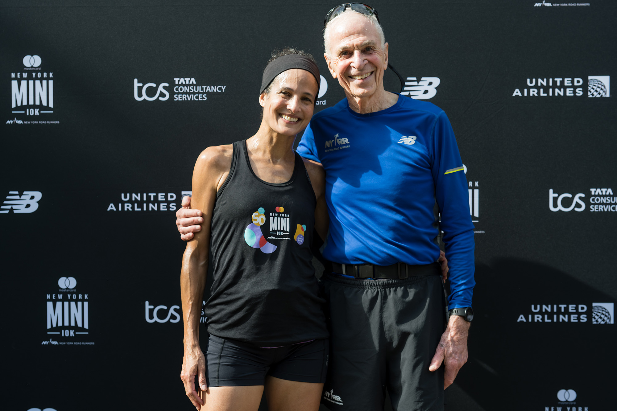 Nnenna Lynch and George Hirsch at the 2023 New York Mini 10K