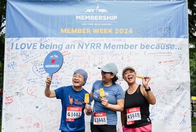 NYRR members enjoying post-race festival during member week. 
